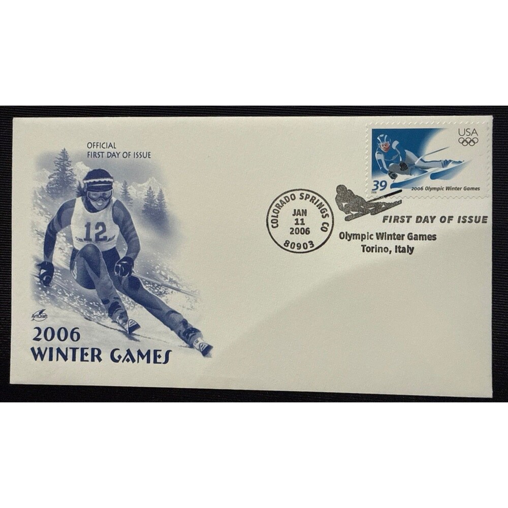 First Day Cover, Postal Commemorative Society 2006 Winter Olympics W/Sleeve